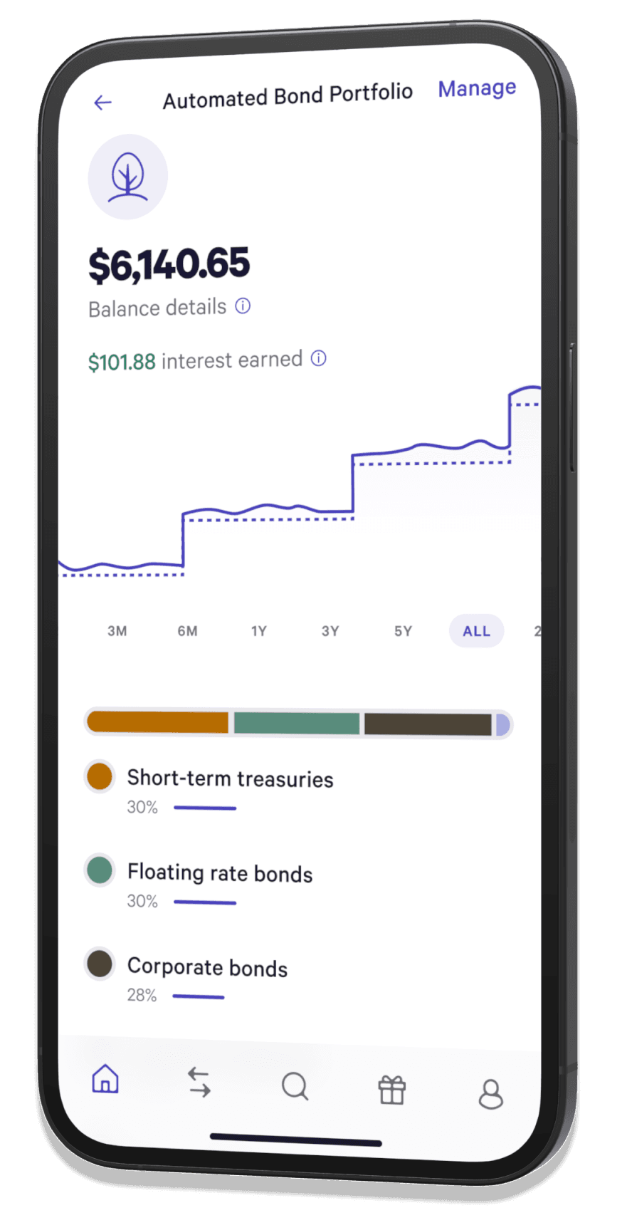 automated bond portfolio mobile app